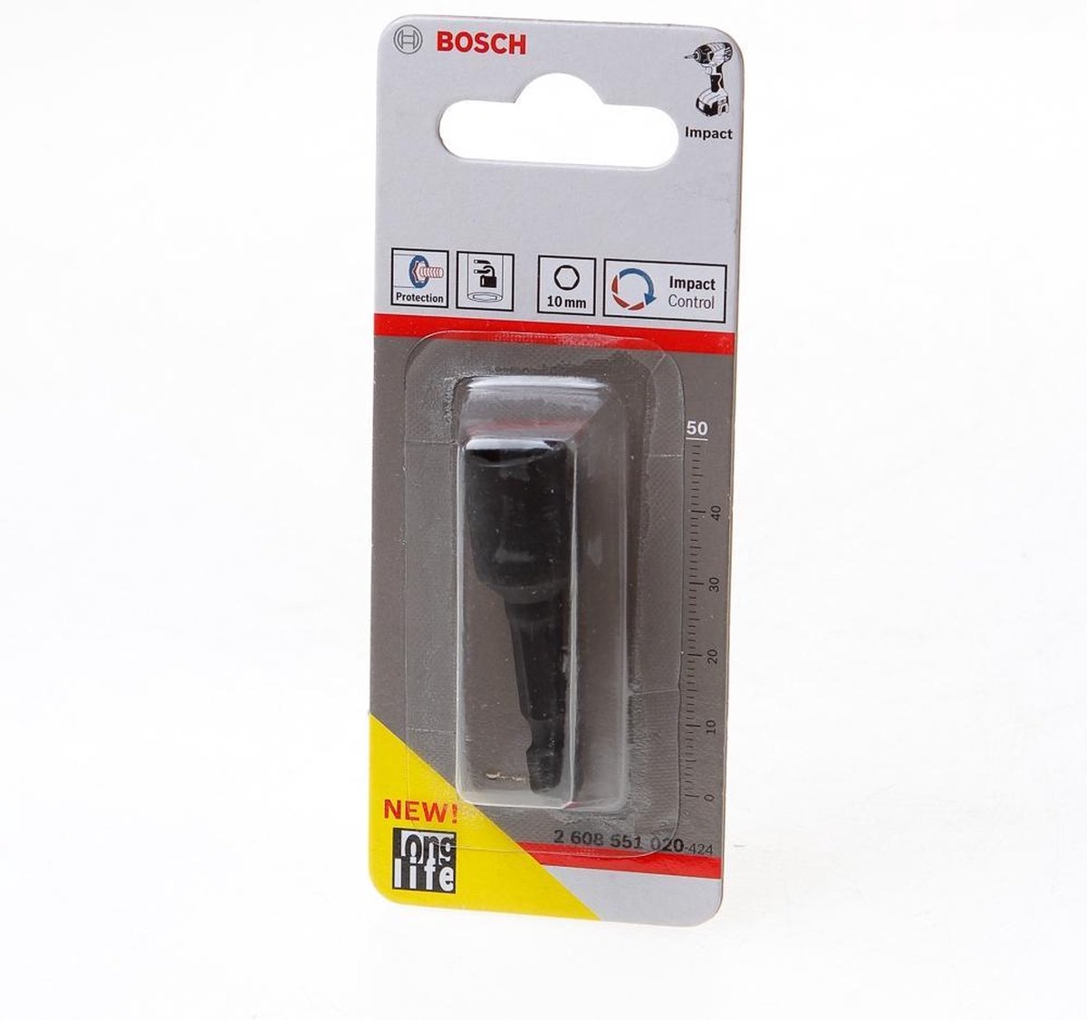 Bosch 2608522352 Impact control dopsleutel - zeskant - 10mm - 1/4'' (L=50mm)