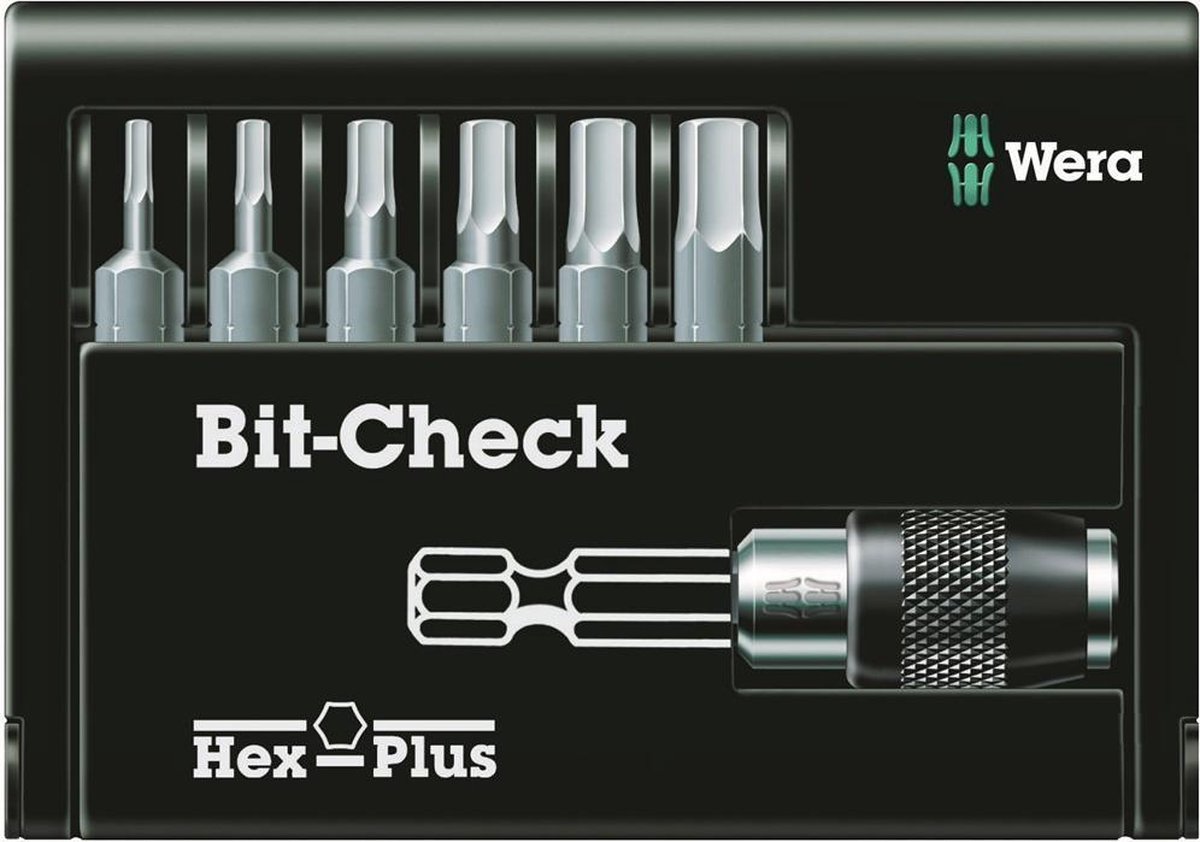 Wera 05056168001 7-delige Bit-Check 7 Hex-Plus 1 Bitset