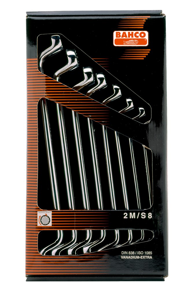 Bahco 2M/S8 8-delige Ringsleutelset - diep doorgezet - 6-22mm