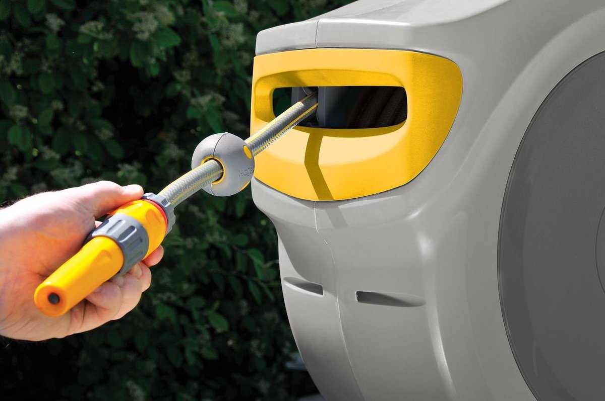 Hozelock Auto Reel Flowmax Slangenhouder - 28+2m - Grijs