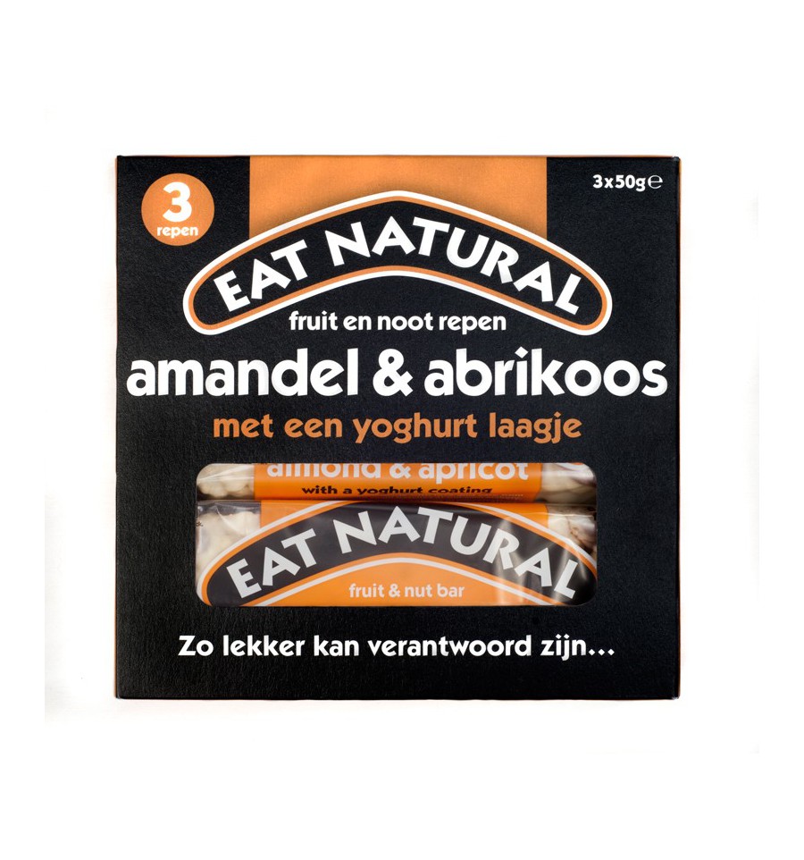 Eat Natural Almond apricot yoghurt 3 x 50 gram 150 gram