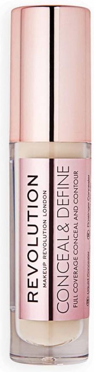 Revolution Beauty Makeup Conceal and Define Concealer C2 - Lichte huid, roze ondertoon. - Silver