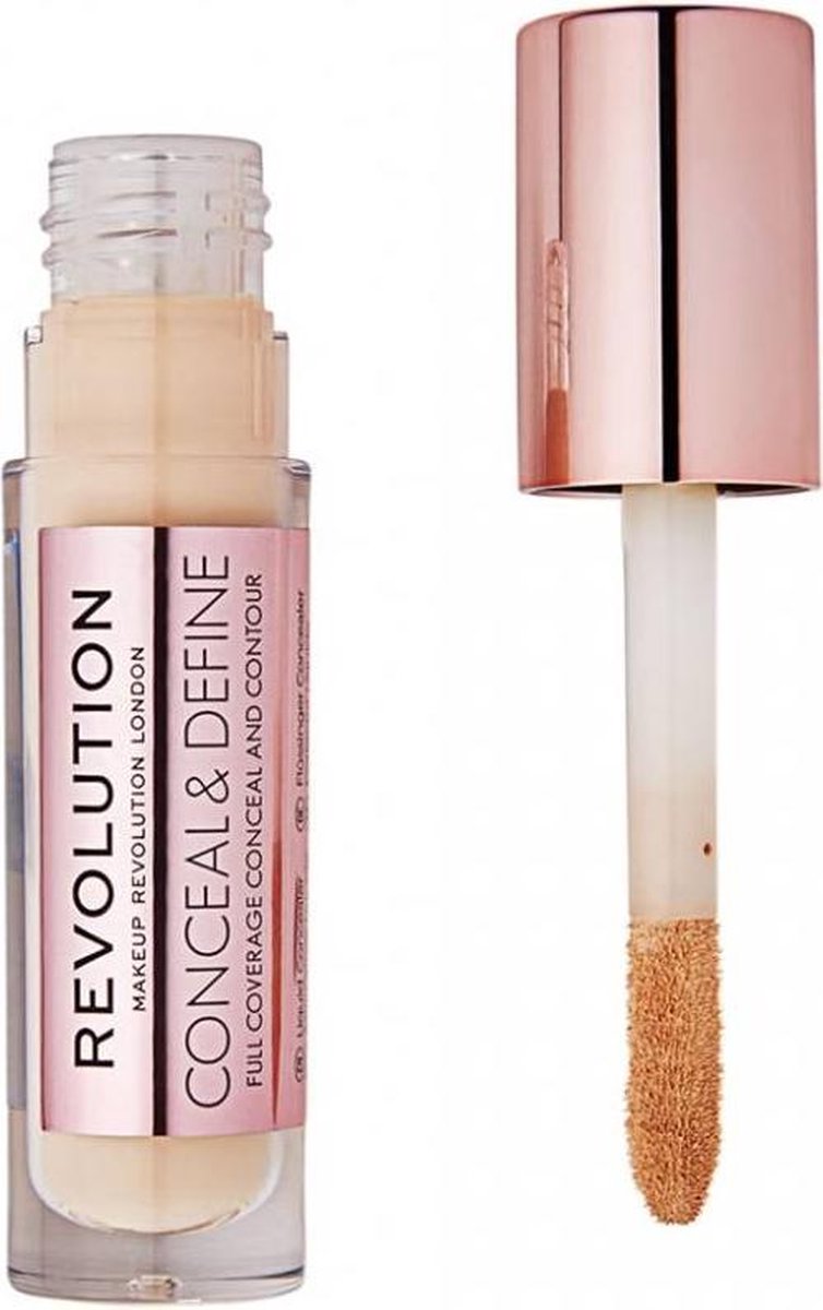 Revolution Beauty Makeup Conceal and Define Concealer C5 - Lichte huid, gouden ondertoon. - Silver