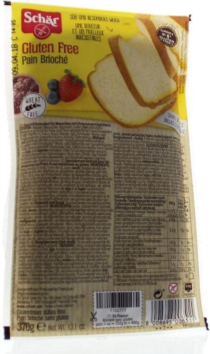 Dr. Schar Schär Pain brioche 370 gram
