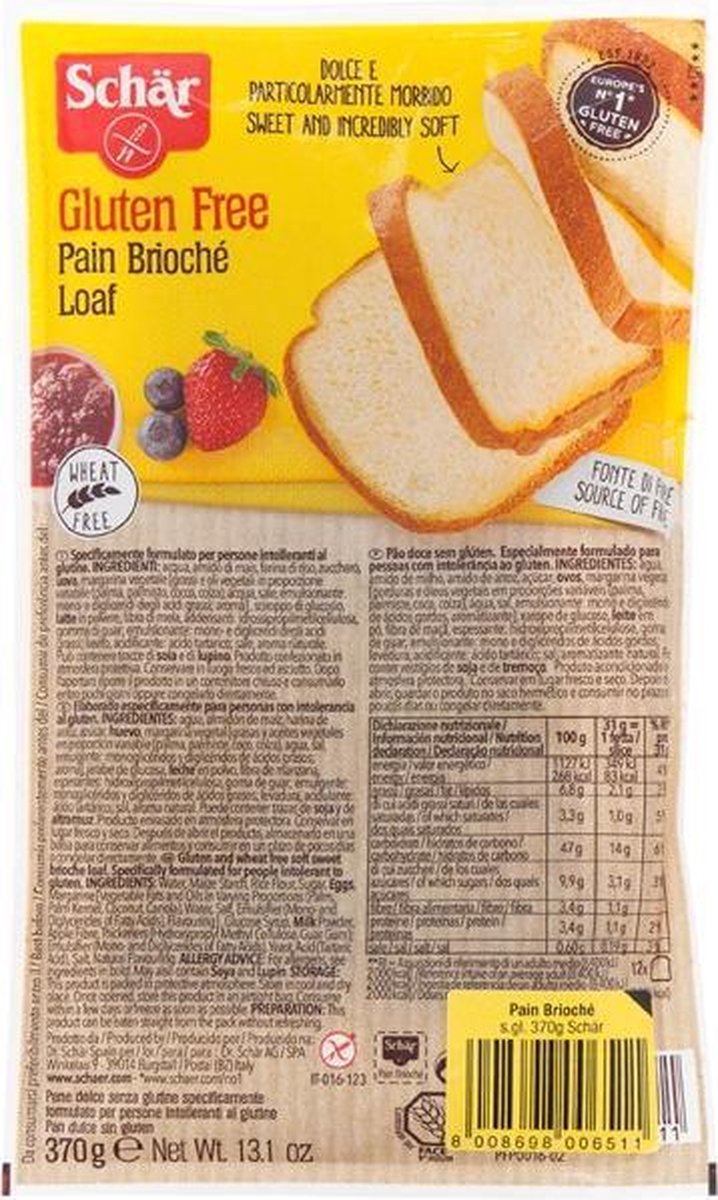 Dr. Schar Schär Pain brioche 370 gram