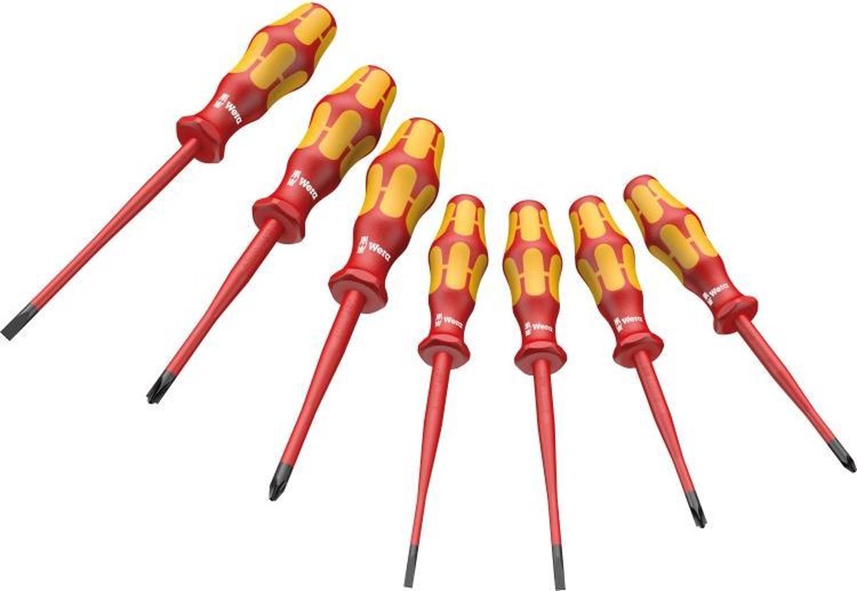 Wera 05135961001 7 delige VDE Kraftform Plus Schroevendraaierset - PH/S/PZ-S