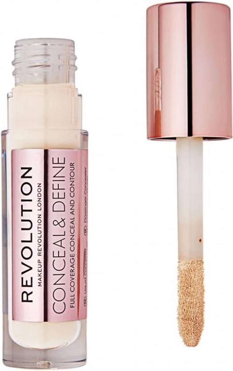 Revolution Beauty Makeup Conceal and Define Concealer C1 - Lichte huid, neutrale ondertoon.