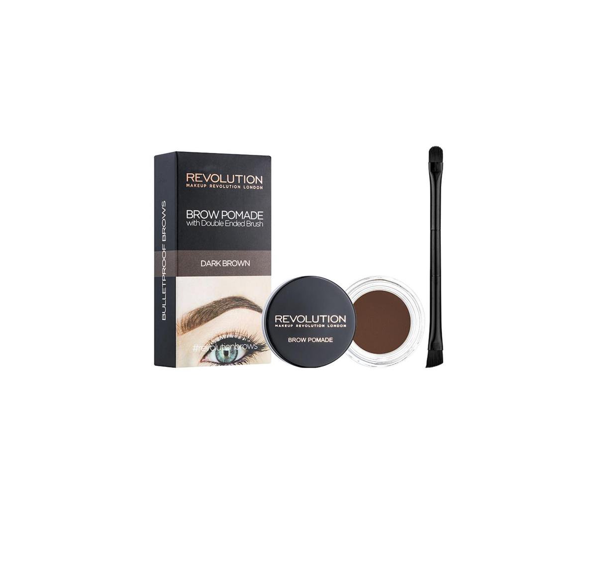 Revolution Beauty Makeup Brow Pomade Dark Brown - Donker haar. - Bruin