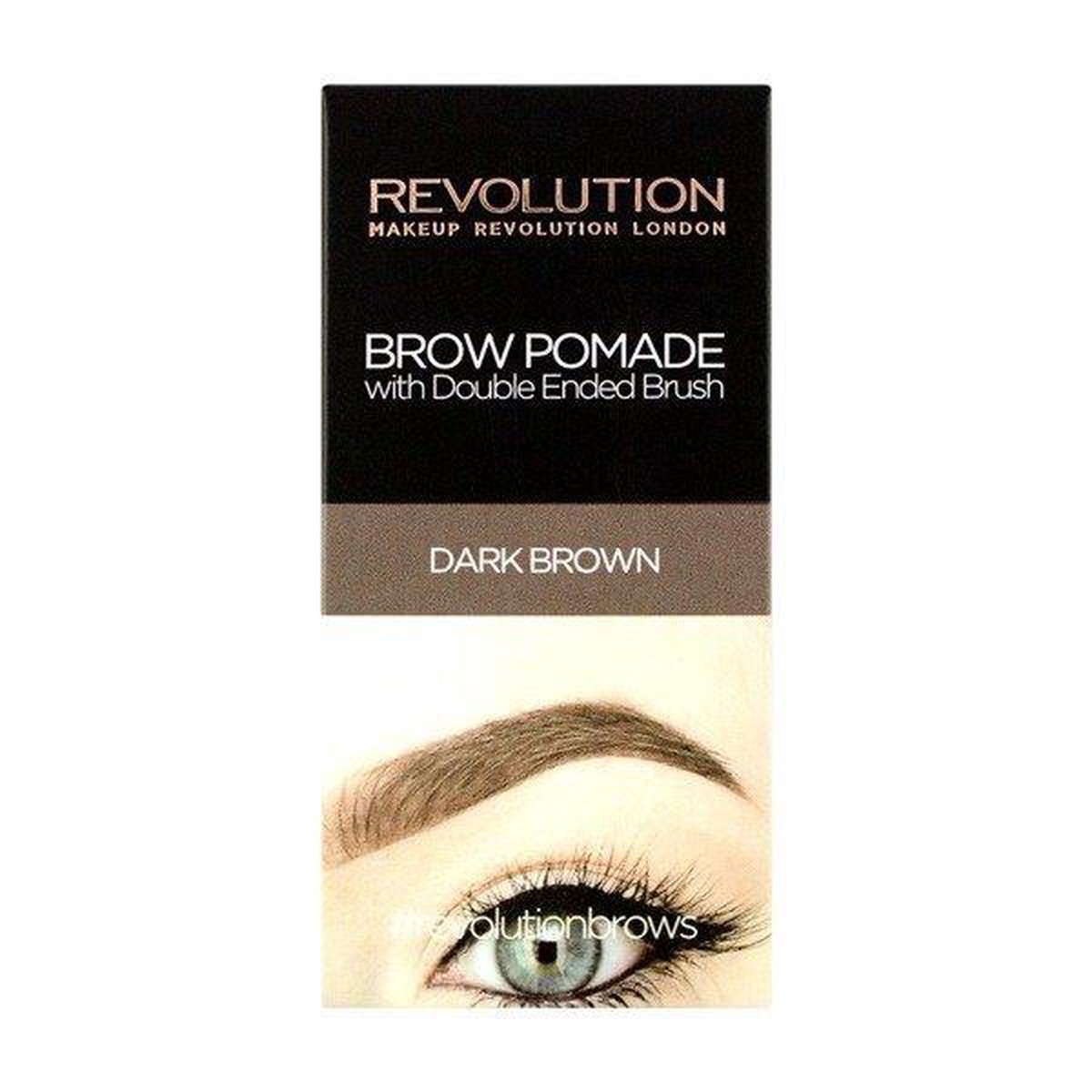 Revolution Beauty Makeup Brow Pomade Dark Brown - Donker haar. - Bruin