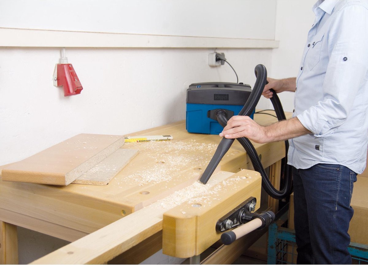 Scheppach HD2P Koffer Bouwstofzuiger - 1250W - 5L - Blauw