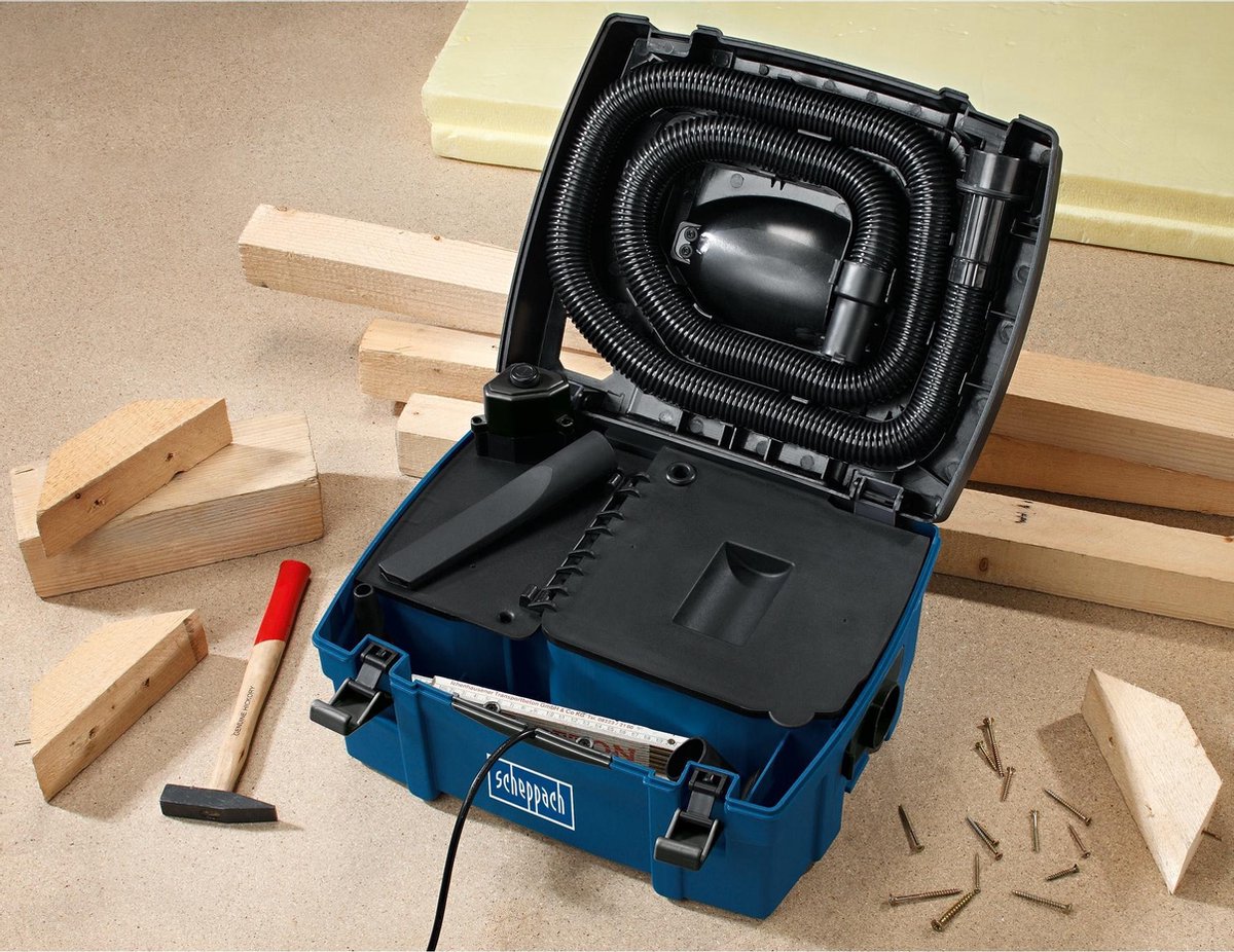 Scheppach HD2P Koffer Bouwstofzuiger - 1250W - 5L - Blauw