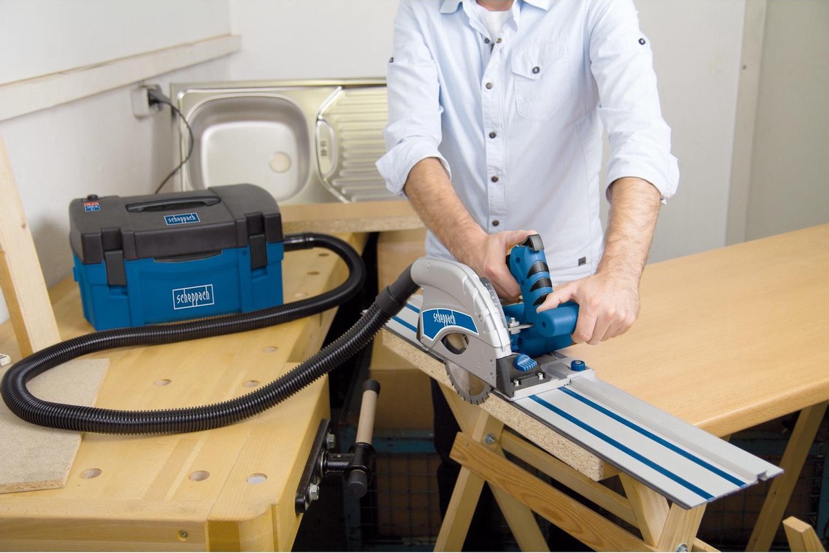 Scheppach HD2P Koffer Bouwstofzuiger - 1250W - 5L - Blauw