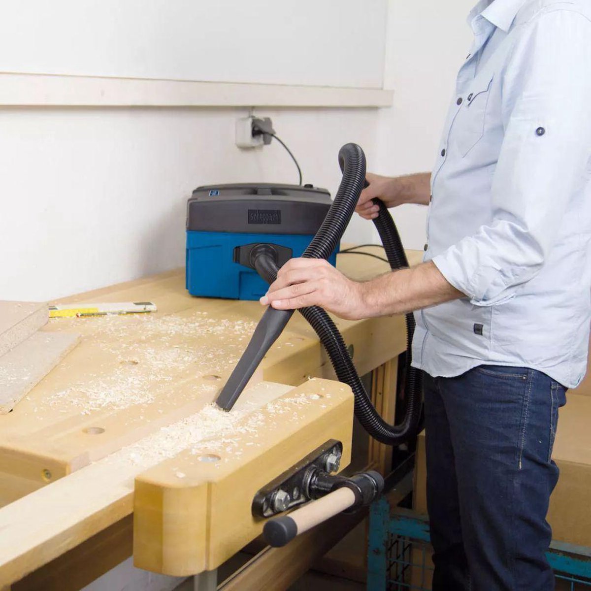 Scheppach HD2P Koffer Bouwstofzuiger - 1250W - 5L - Blauw