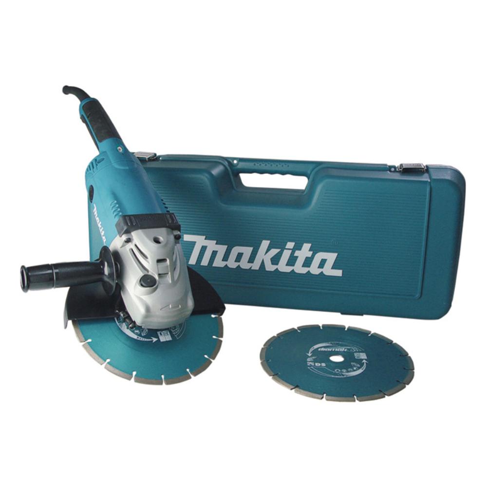 Makita GA9020RFK3 Haakse slijper incl. 2 diamantzaagbladen in koffer - 2200W - 230mm - Softstart