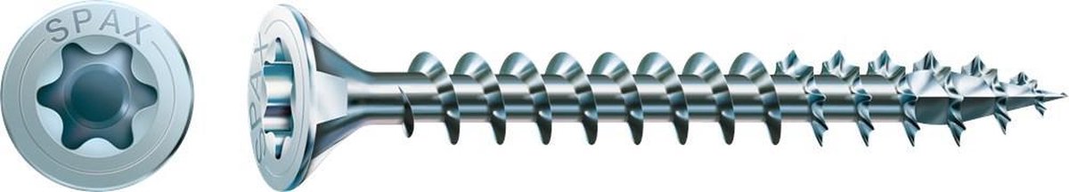 SPAX 1191010350253 Universele schroef, Verzonken kop, 3.5 x 25, Voldraad, T-STAR plus T20 - WIROX - 200 stuks