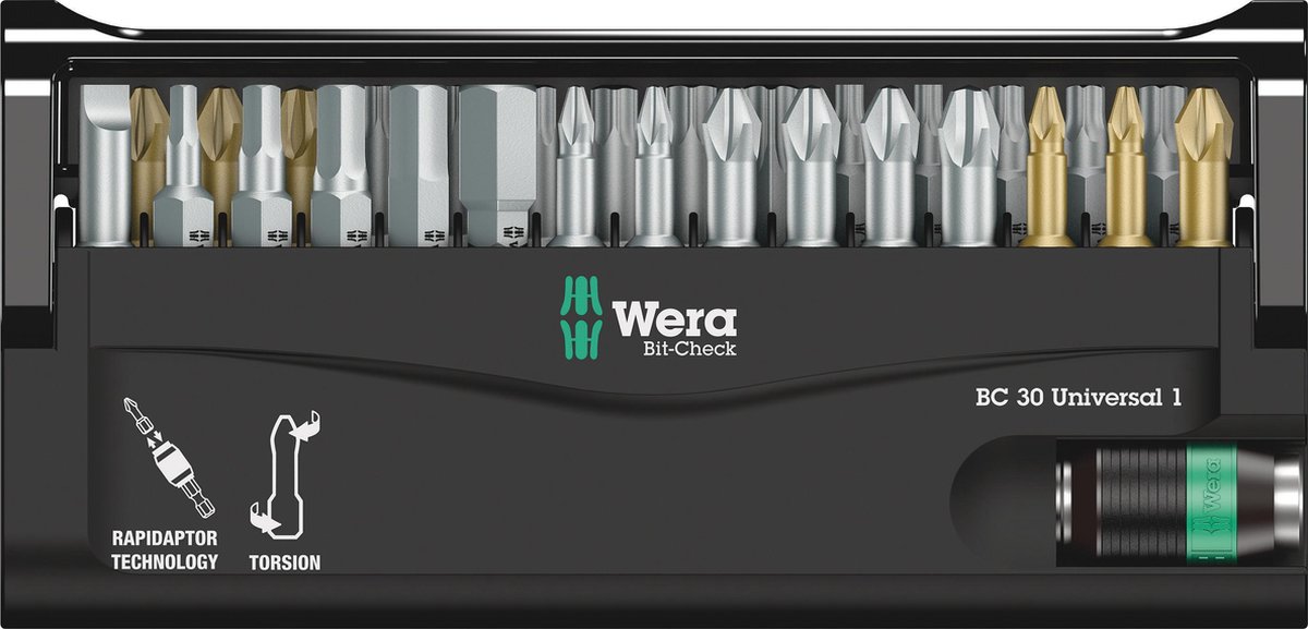 Wera 5056440001 30-delige Bit-Check Universal Bitset