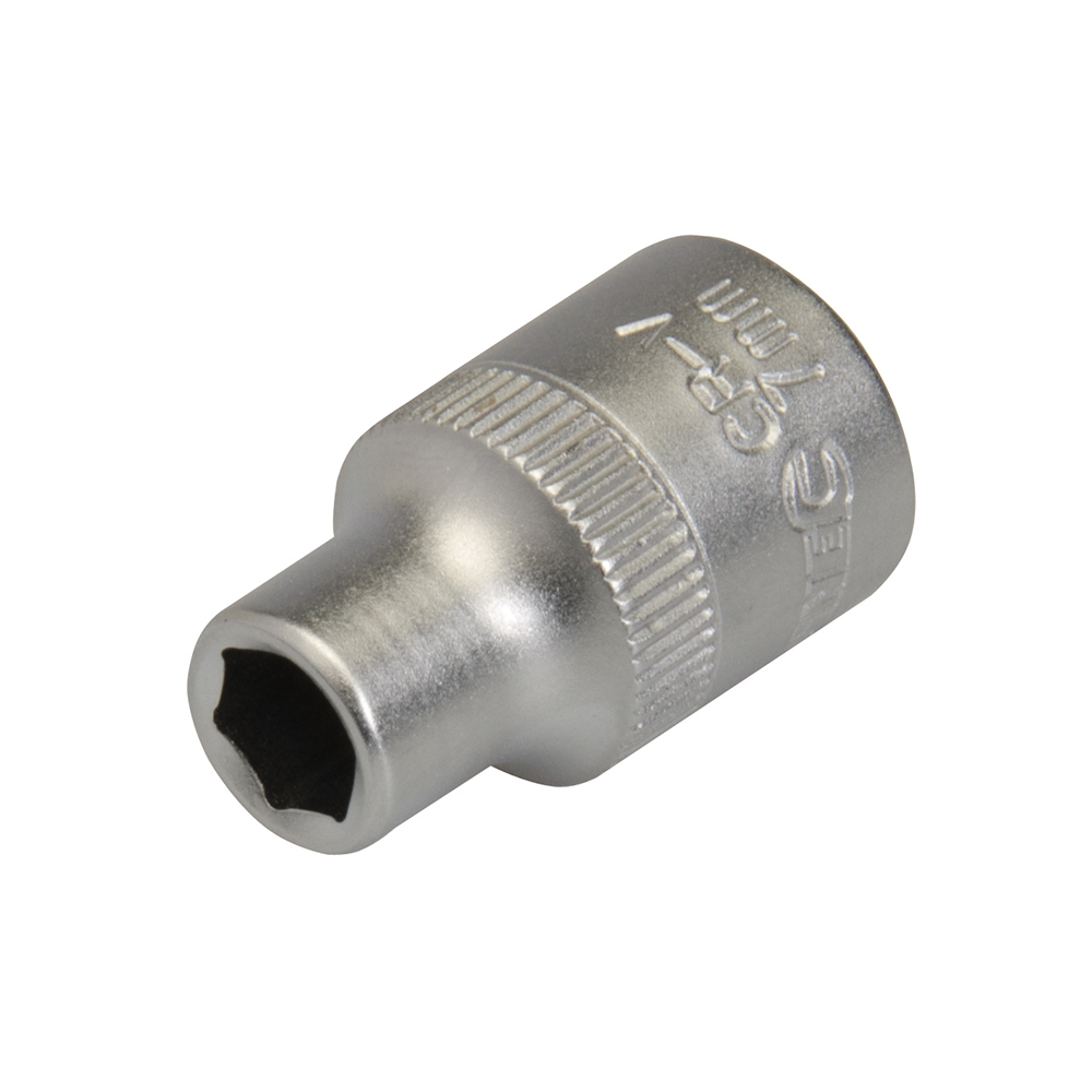 Silverline line 872117 Dopsleutel - Zeskant - 7mm - 3/8" - Plata