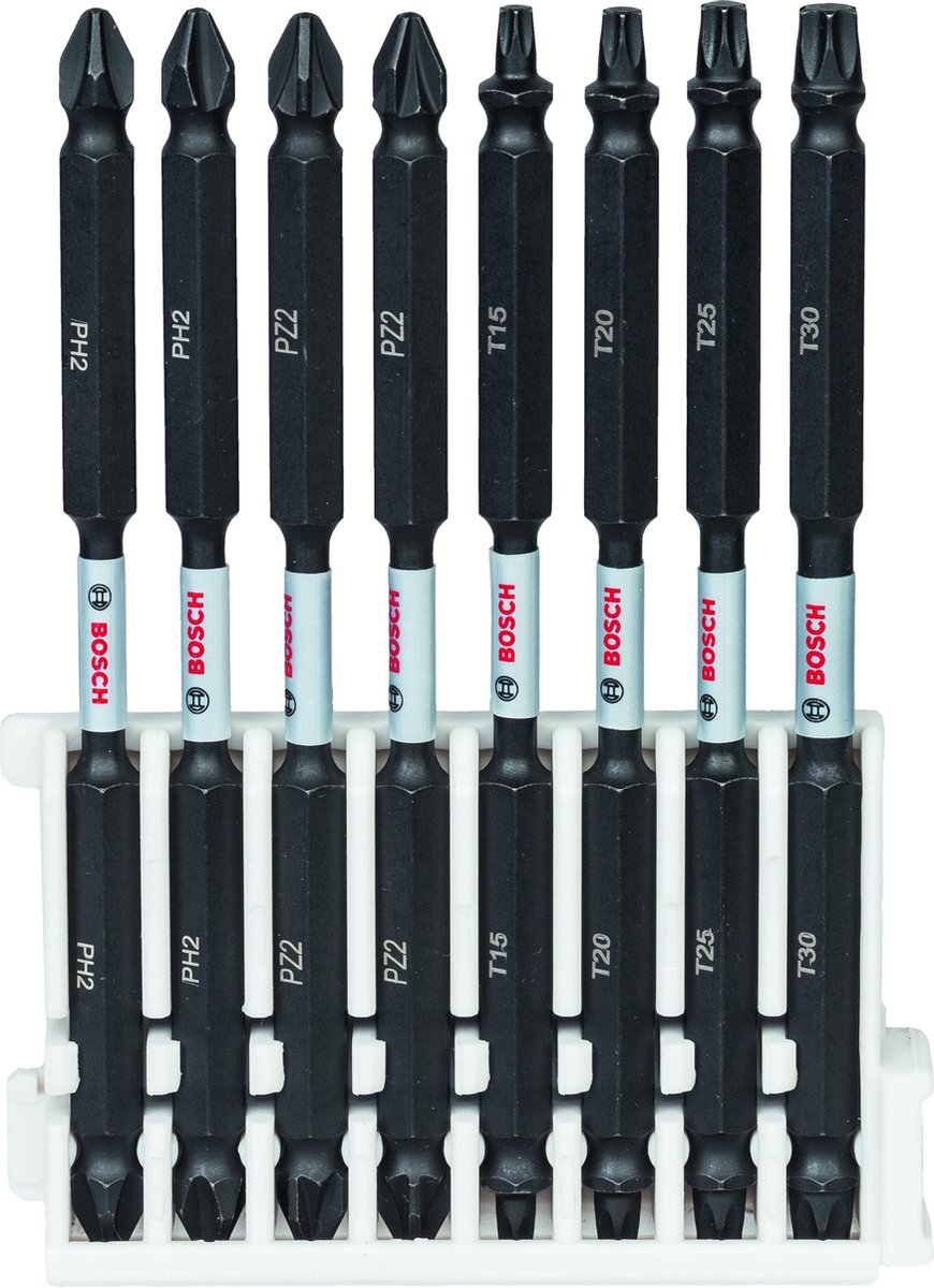 Bosch 2608522346 8 Delige impact bits - PH2 / PZ2 / T15 / T20 / T25 / T25 / T30