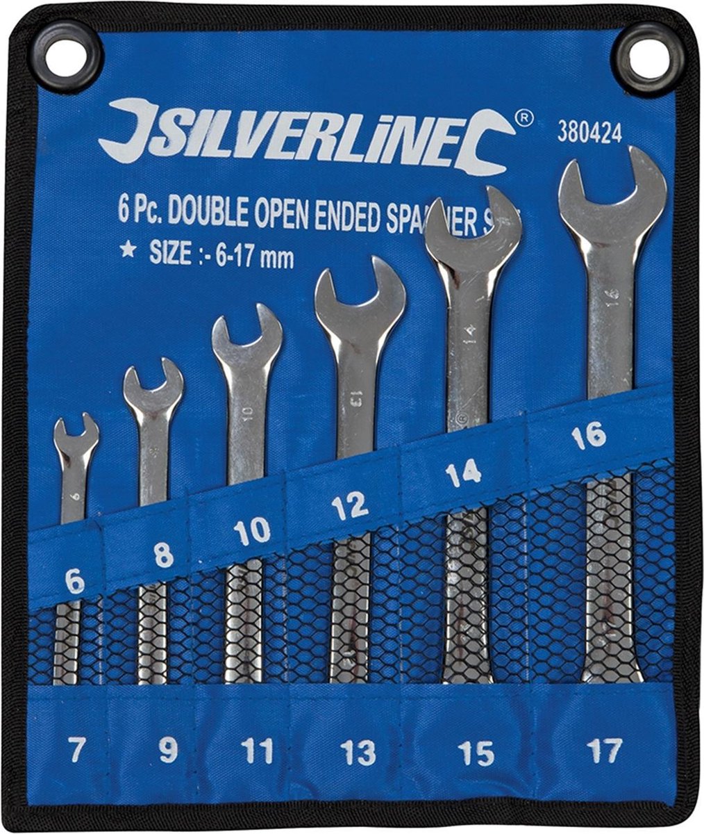 Silverline line 380424 6-delige Steeksleutelset - 6-17mm - Silver