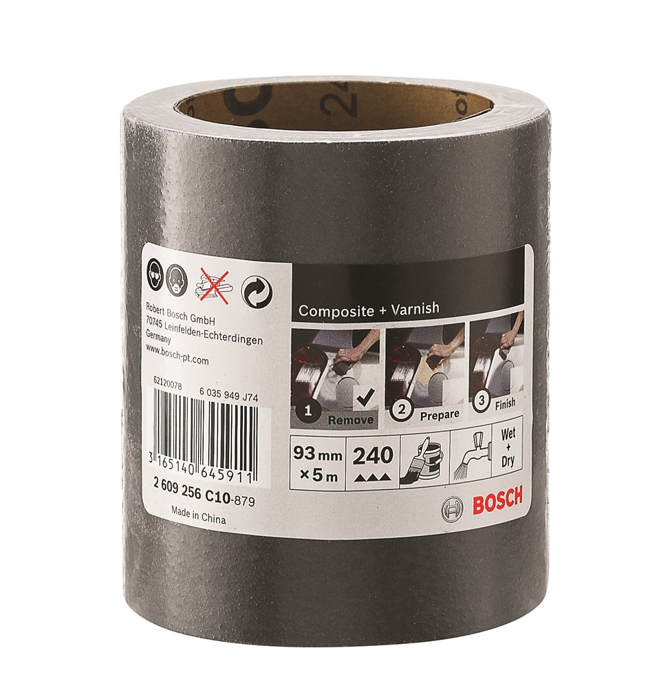 Bosch 2609256C10 Schuurpapier SiC watervast - K240 - 93mm x 5m