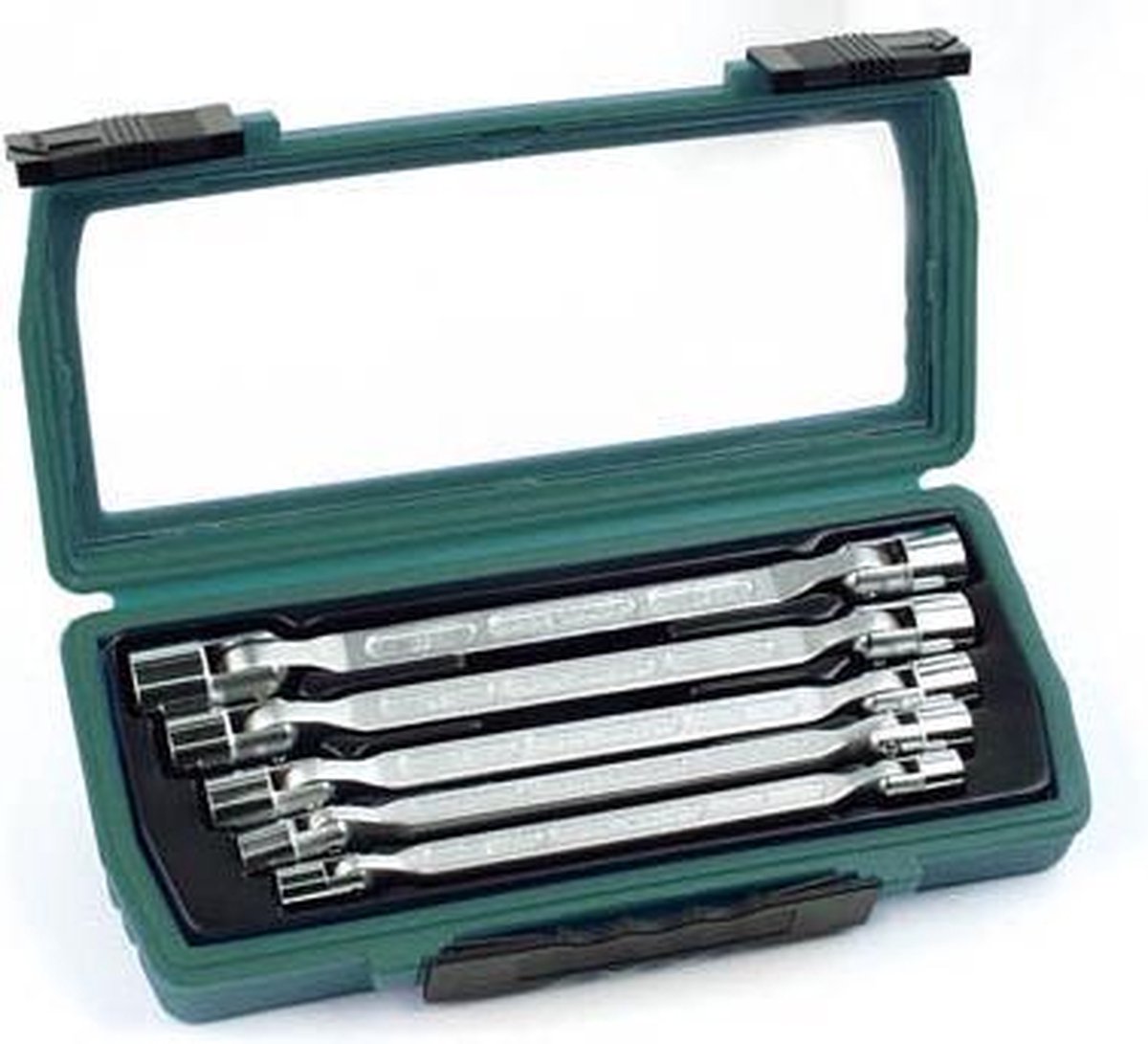 Brüder Mannesmann 19821 5-delige Kniesleutelset in koffer - 8-19mm