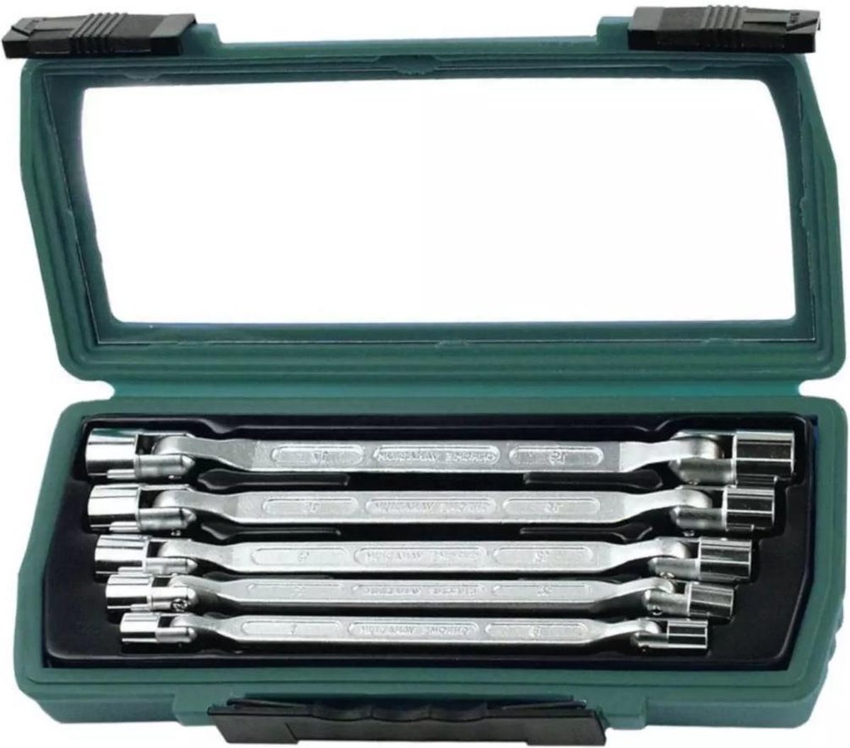 Brüder Mannesmann 19821 5-delige Kniesleutelset in koffer - 8-19mm