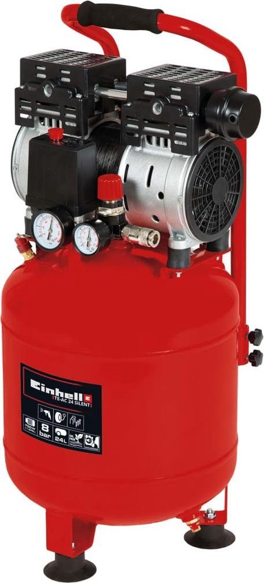 Einhell TE-AC 24 Silent Compressor - 750W - 8 bar - 24l