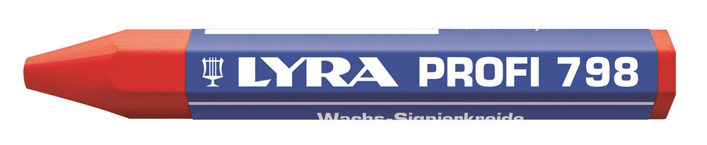 Lyra 4880017 Wasmerkkrijt Profi 798 - (12st) - Rojo