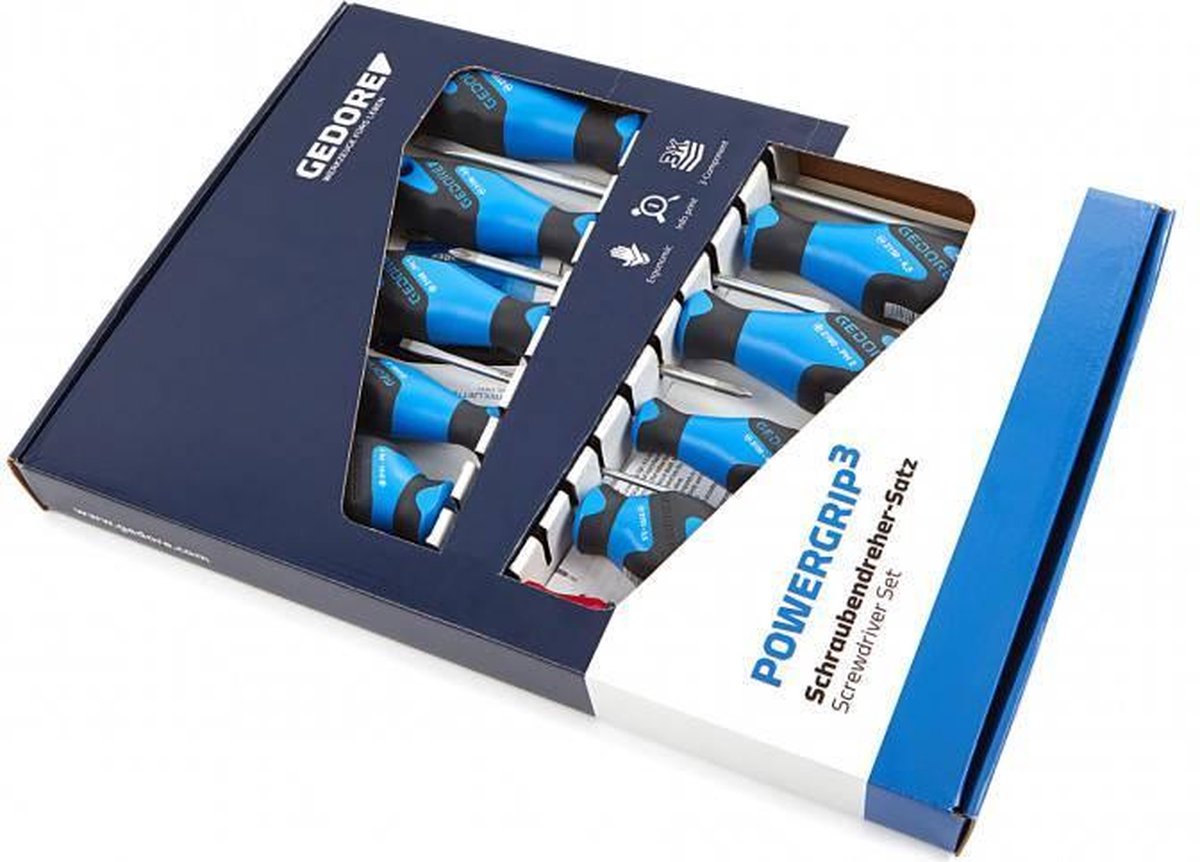 Gedore 2150-2160 PH3-C 10-delige Schroevendraaierset