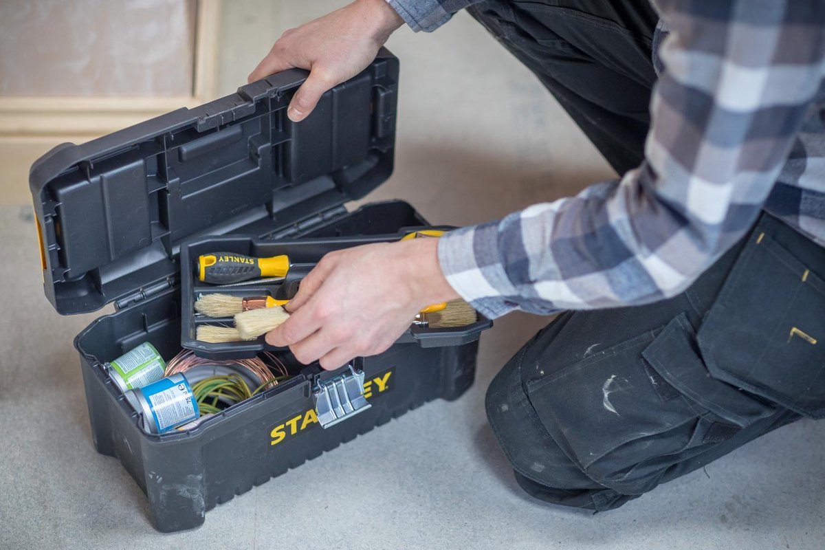 Stanley STST1-75518 Gereedschapskist- 40,6 x 20,5 x 19,5cm - Zwart