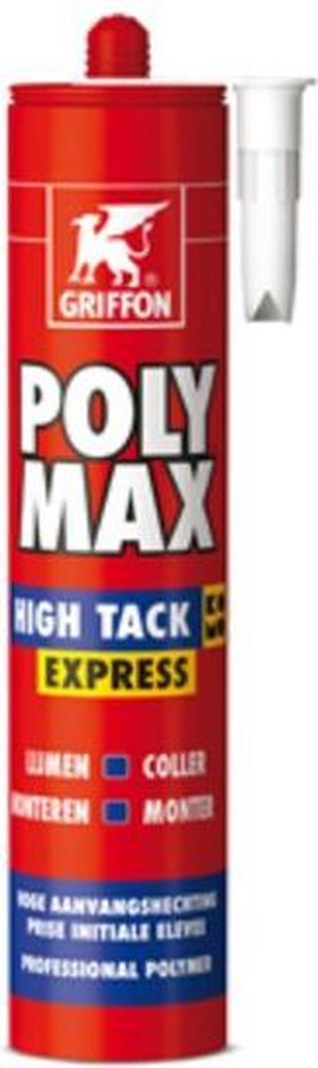 mtools Griffon 6303764 Poly Max High Tack Express Montagelijm - Koker 435gr - Wit