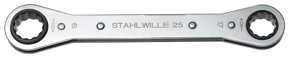 Stahlwille 25-9X10 Ringratelsleutel - 9 x 10mm - 140mm