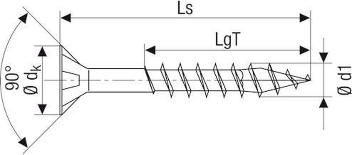SPAX 191010601605 Universele schroef, Verzonken kop, 6 x 160, Deeldraad, T-STAR plus T30 - WIROX - 100 stuks