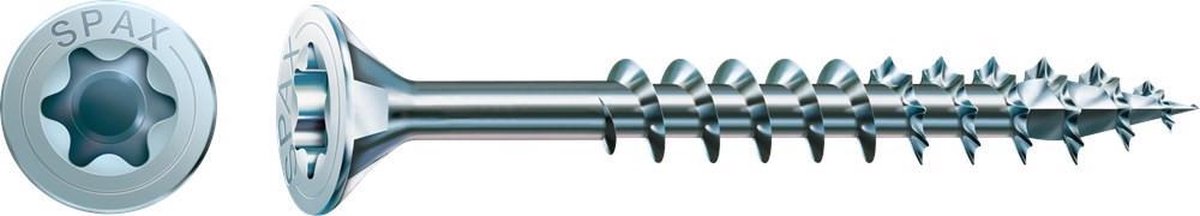 SPAX 191010601605 Universele schroef, Verzonken kop, 6 x 160, Deeldraad, T-STAR plus T30 - WIROX - 100 stuks