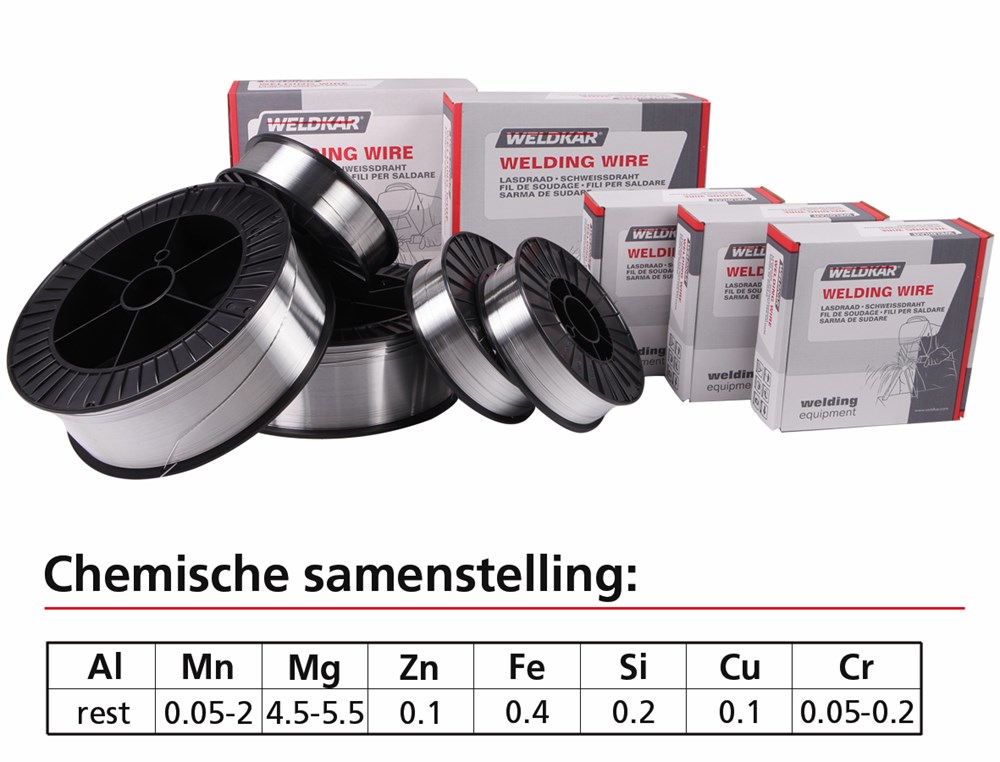 Weldkar Massief AlMg 5 MIG-lasdraad - 0.8mm - 6kg