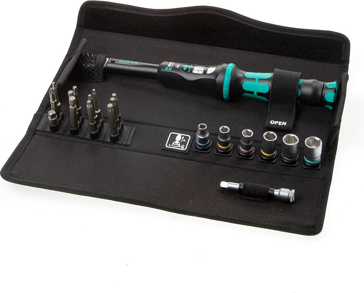 Wera 05130110001 Click-Torque A 6 Set 1 20-delige Klikdraaimomentsleutel set in etui - 2,5-25 Nm