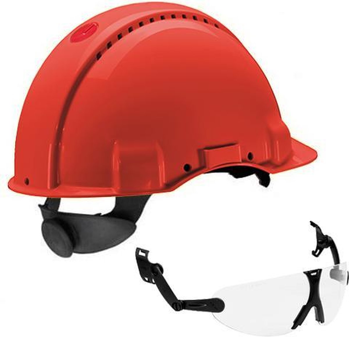 3M™ Peltor G3000 Veiligheidshelm met draaiknop - - Rood