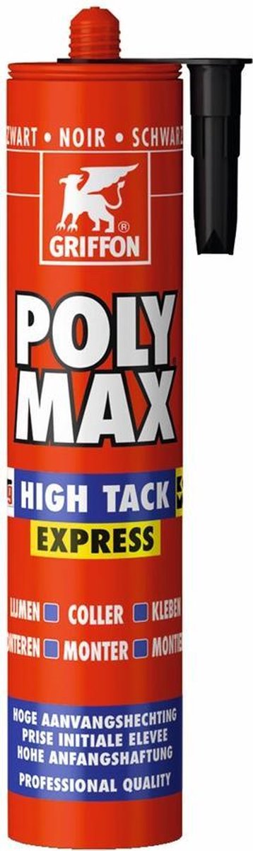 mtools Griffon Poly Max High Tack Express Montagelijm Koker - 435gr - Zwart