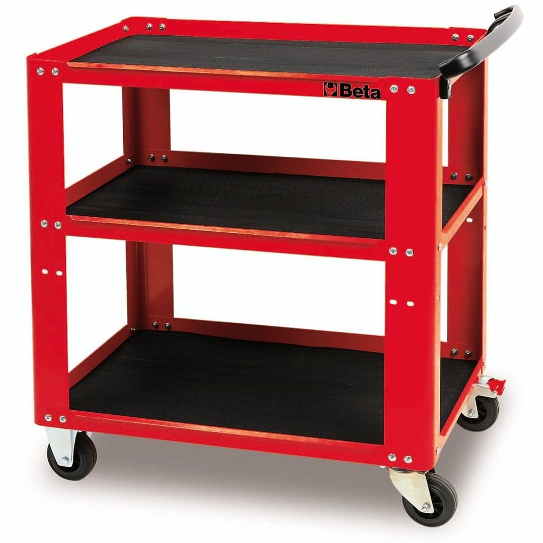 Beta C51 R Trolley Gereedschapswagen - 3 plateaus - - Rood