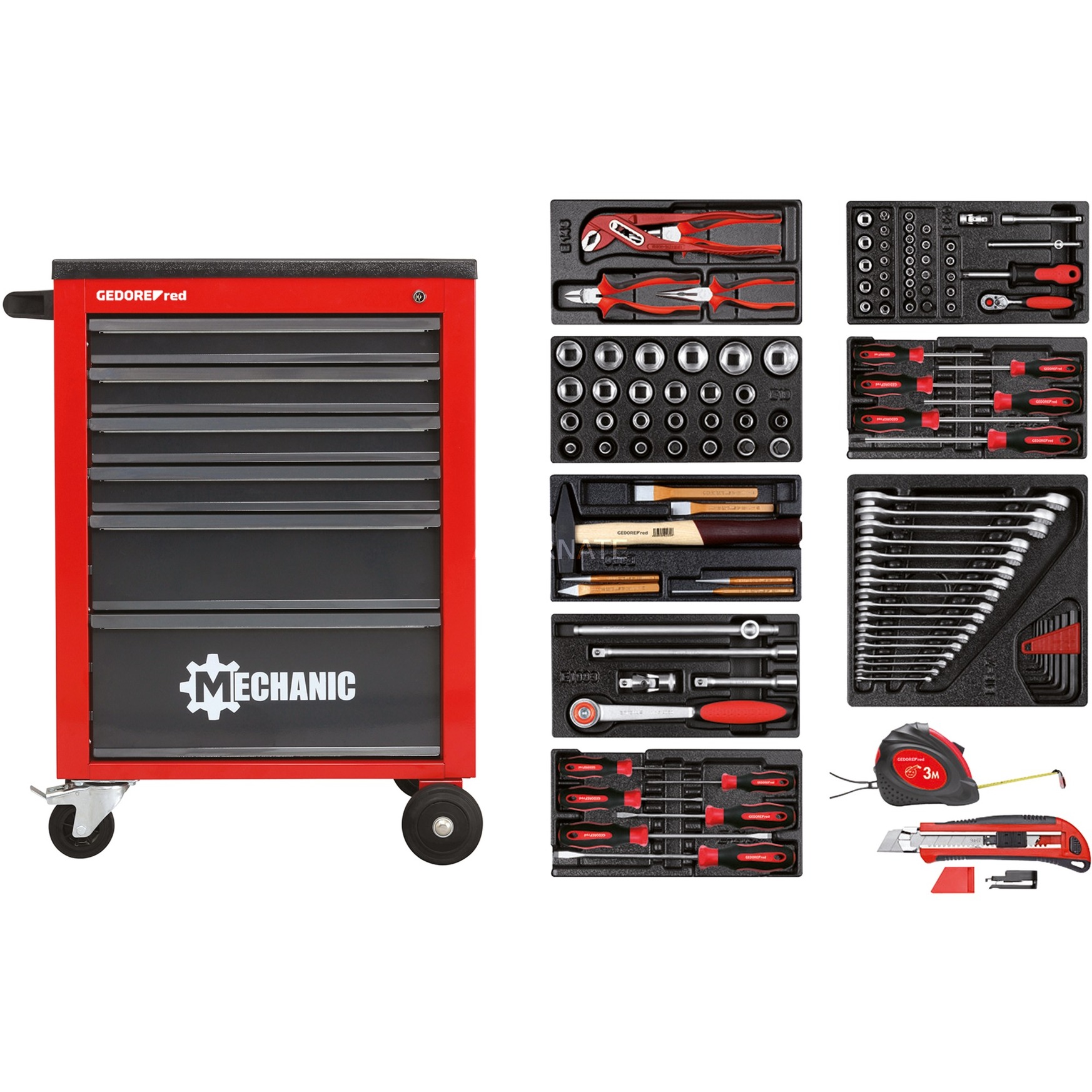 Gedore R21560001 119-delige Gereedschapswagen Mechanic