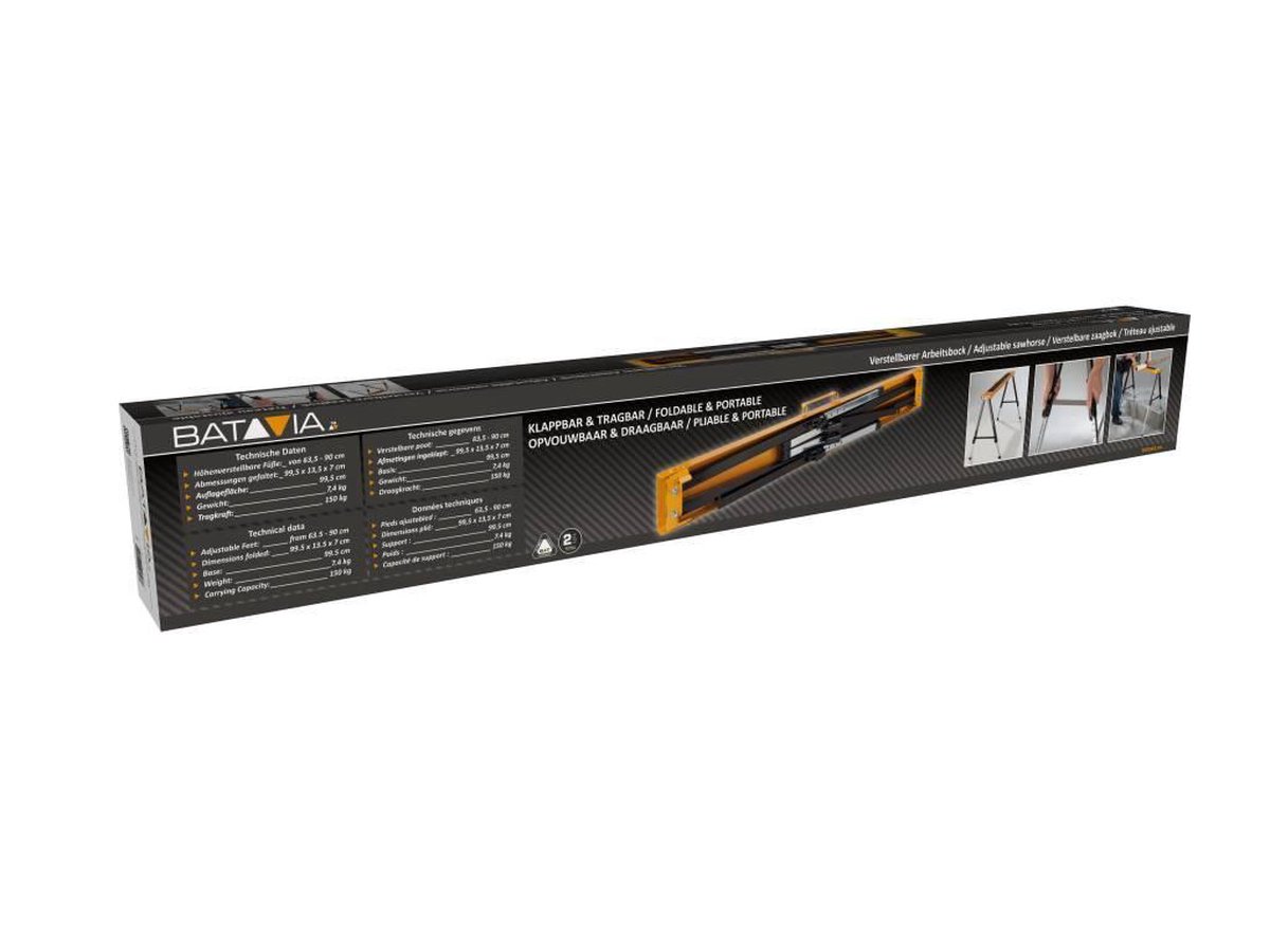 Batavia 7062252 Stalen schraag - draagcapaciteit 150kg