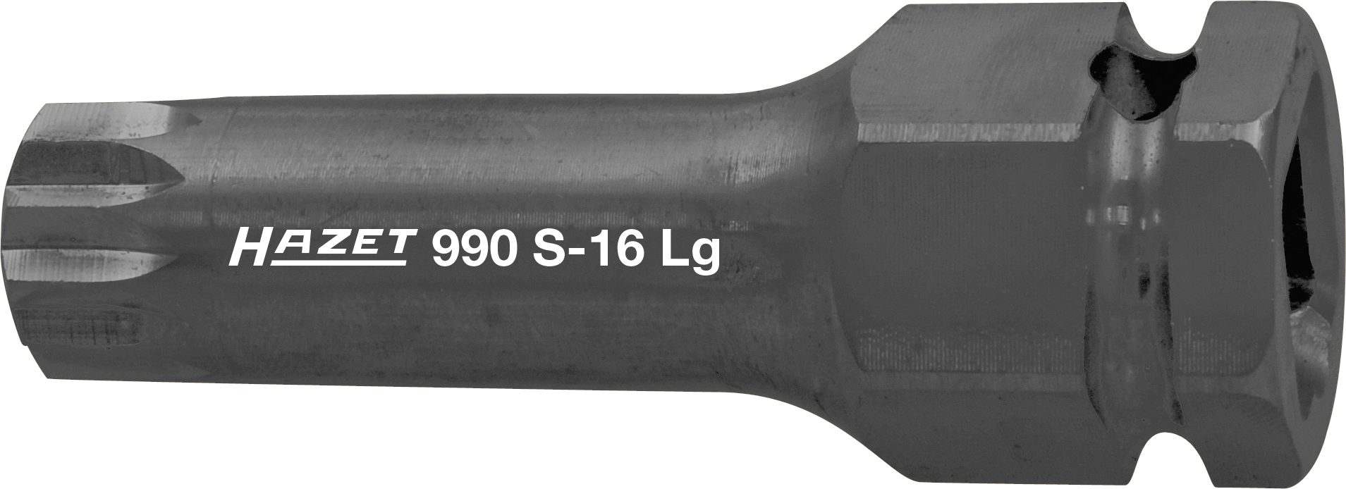 Hazet 990S-18LG Krachtdopsleutelbit - 1/2'' zeskant 24 mm - XZN - 75 mm - 18mm