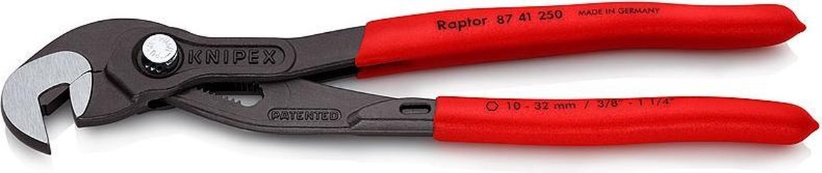 Knipex 87 41 250 RAPTOR Verstelbare moerentang - 250mm - Grijs