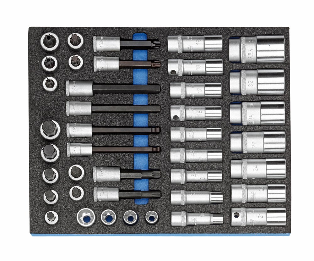 Gedore 2005 CT2-D 19L Dopsleutel-set 1/2" in 2/4 chekc-tool module