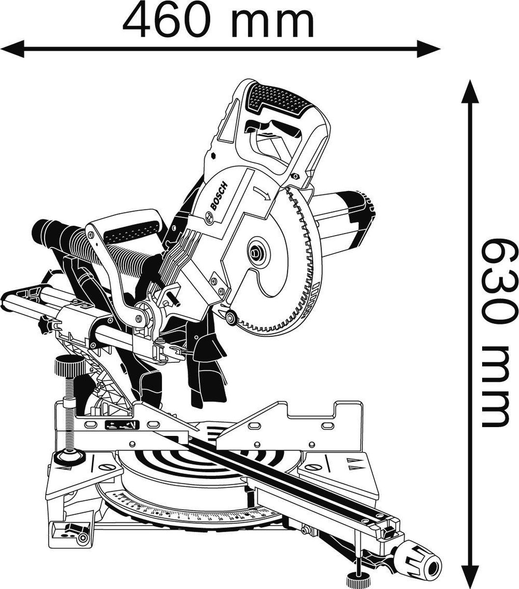 Bosch GCM 8 SJL Afkortzaag - 1600W - 216 x 30mm