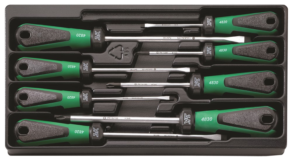 Stahlwille 4892 3K DRALL 8-delige Schroevendraaierset - PH/Sleuf