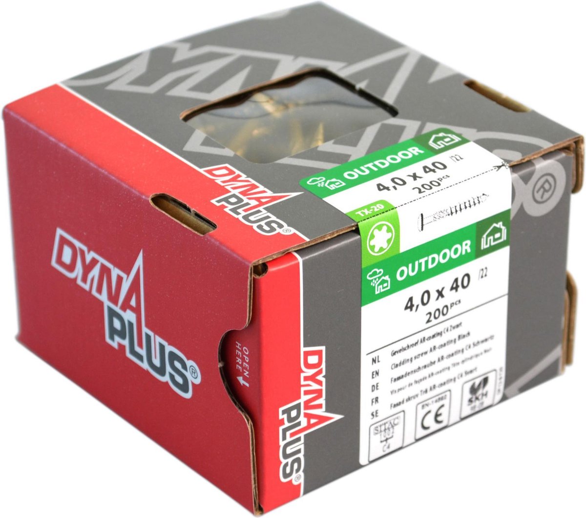 DynaPlus 0281.08.50801 Constructieschroef - Platkop - Deeldraad - Outdoor - TX30 - 6.0 x 120/70mm (100st)