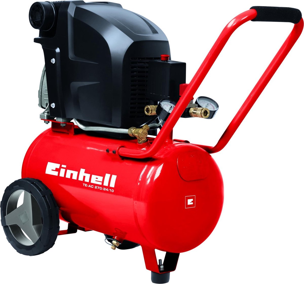 Einhell TE-AC 270/24/10 Compressor - 1800W - 10 bar - 24L - Rojo