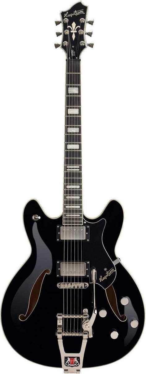 Hagstrom Tremar Viking Deluxe Black Gloss elektrische gitaar