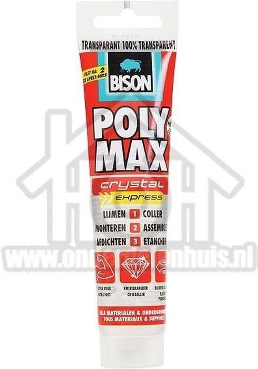 Bison 6300417 Poly Max Crystal Express Constructielijm - 115g